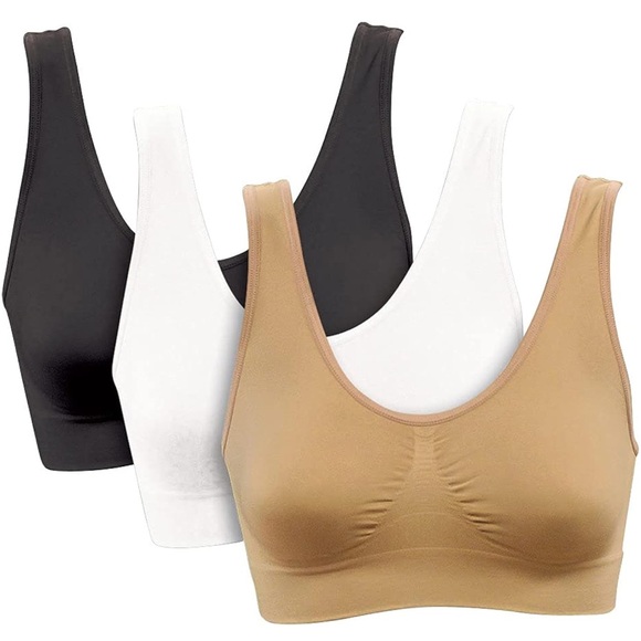 Genie Bra with Supportive Design 3 pack 
Size Up for best fit - Picture 1 of 10